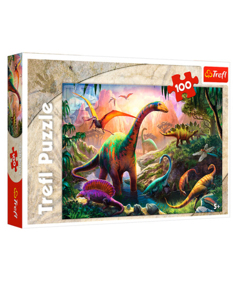 TF Puzzle "100" - "Dinosaurs land"